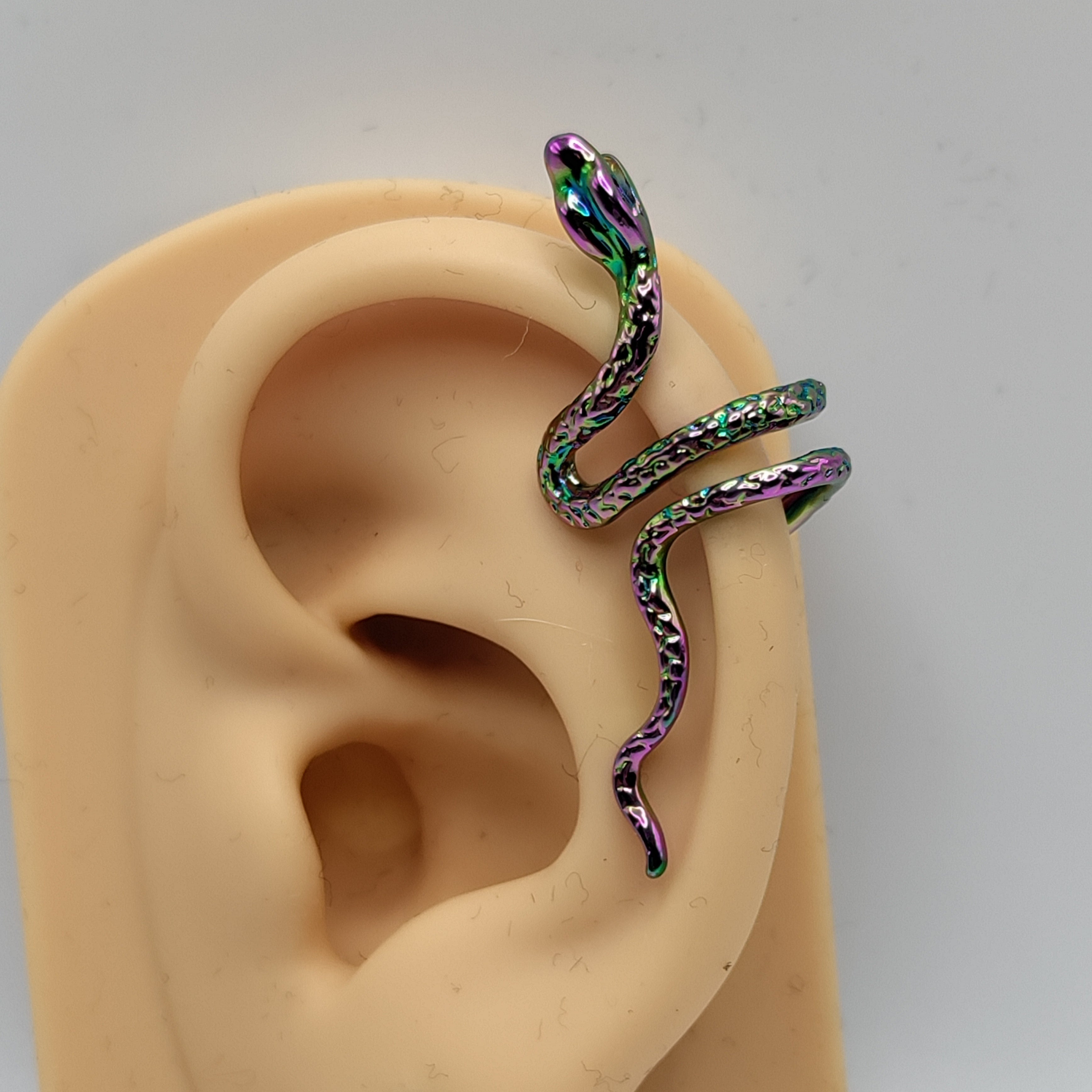 BEDT Orecchini A Cerchio In Argento 925 Con Zirconia Verde – Design Serpente, Gioiello Regalo Per Donna - 3